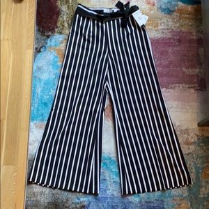 NWT Lena Gabriella Striped Wide Leg Pants